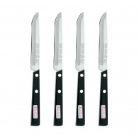Güde Universal Knife 11 cm Set of 4 in Gift Box - Stainless Steel - Black and White Handle