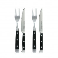 Güde Alpha Steak Knife & Fork Set 4-piece