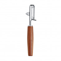 triangle Sense swivel peeler left - stainless steel - plum wood handle
