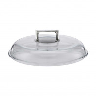 Rösle Silence High-Volume Glass Lid 32 cm made of borosilicate for frying pans and serving pans