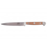 Güde Alpha Pear Tomato Knife 13 cm with Serrated Edge - CVM Knife Steel - Pear Wood Handle Scales
