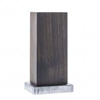 Blockwerk 6-piece magnetic knife block - smoked oak wood with steel base