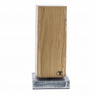 Blockwerk Monolith Driftwood Magnetic Knife Block - Oak Wood with Steel Base