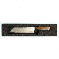 Güde Caminada Santoku Knife 18 cm - CVM Knife Steel - Handle Scales Walnut Wood