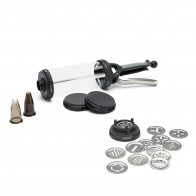 de Buyer Le Tube kitchen syringe with 2 nozzles & cookie press set