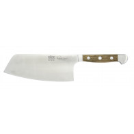 Güde Alpha Barrel Oak Chai Dao Knife 16 cm - CVM Knife Steel - Handle Scales Made from Wine Barrel Oak Wood