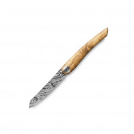 Nesmuk Exklusiv Folder - 70 layers of twisted Damascus steel - Olive wood handle