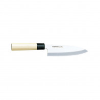 Global Bunmei Deba 16.5 cm single-edged - Cromova 18 steel - Honoki wood handle