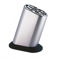 Global G-8311P knife block for 10 knives - stainless steel - unfilled