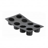 de Buyer Moulflex silicone mold for 8 fluted Bordelais / with non-stick properties