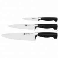 Zwilling ****VIER STERNE paring/boning knife 10 cm, carving/utility knife 16 cm & chef's knife 20 cm 3-piece knife set