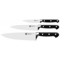 Zwilling Professional S Spick-/Garniermesser 10 cm, Fleischmesser 16 cm & Kochmesser 20 cm Messerset 3-tlg.