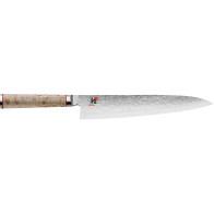 Miyabi 5000 MCD Gyutoh 24 cm - Handle made of Masur birch in traditional D-shape - MC63 - Brown