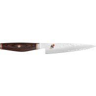 Miyabi 6000 MCT Shotoh 13 cm - shaped Pakkawood handle - MC63 - Brown
