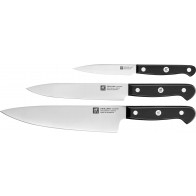 Zwilling Gourmet Spick-/Garniermesser 10 cm, Fleischmesser 16 cm & Kochmesser 20 cm Messerset 3-tlg.