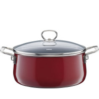 Riess Nouvelle Rosso extra strong casserole 24 cm / 4.0 L - enamel