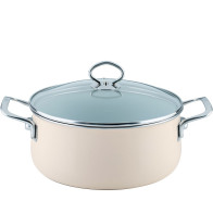 Riess Nouvelle Avorio extra strong casserole 24 cm / 4.0 L - enamel