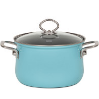 Riess Nouvelle Crystal Blue Stew Pot 24 cm / 6.0 L - Enamel