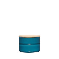 Riess Kitchen Management Storage Jar 0.23 L Silent Blue - Enamel with Ash Wood Lid