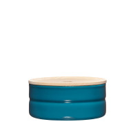 Riess Kitchen Management Storage Jar 0.615 L Silent Blue - Enamel with Ash Wood Lid
