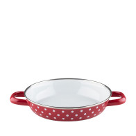 Riess Country Dots Red Frying Pan 20 cm - Enamel