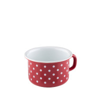 Riess Country Polka Dot Red Coffee Cup 0.4 L - Enamel
