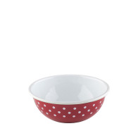 Riess Country Dots Red Bowl 18 cm / 1.0 L - Enamel