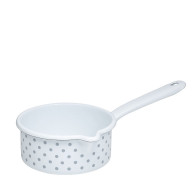 Riess Country Dots Grey Saucepan 14 cm / 0.75 L - Enamel