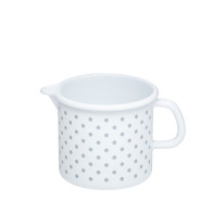 Riess Country Dots Grey Beak Pot 12 cm / 1.0 L - Enamel