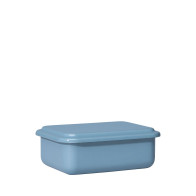 Riess Service + Store Storage Container small / low Blueberry Blue - Enamel