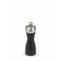 Peugeot Fidji Salt Mill 15 cm Beech Wood Black Matte - Steel Grinding Mechanism