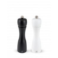 Peugeot Tahiti Duo Pepper & Salt Mill 20 cm Beech Wood Black & White Matte - Steel Grinder