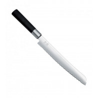 KAI Wasabi Black Bread Knife 23 cm - Stainless Steel Blade - Plastic Handle