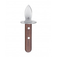 triangle oyster opener - stainless steel - wooden handle