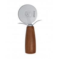 triangle Soul pizza cutter 7 cm - stainless steel - walnut wood handle
