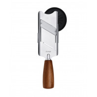 triangle Soul plane with residue holder - stainless steel - walnut handle