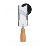 triangle Soul plane with residue holder - stainless steel - cherry wood handle