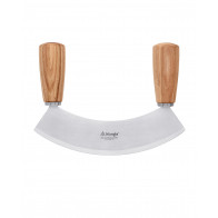 triangle Soul rocking knife 17.5 cm single-edged - hardened stainless steel - handles made of core ash wood