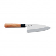 KAI Seki Magoroku Red Wood Deba 15.5 cm - Carbon 1K6 Steel Blade - Pakkawood Handle