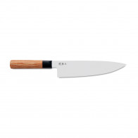 KAI Seki Magoroku Red Wood Chef's Knife 20 cm - Carbon 1K6 Steel Blade - Pakkawood Handle