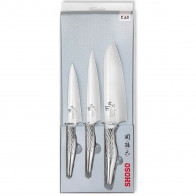 KAI Seki Magoroku Shoso 3-piece Knife Set Japan - Blade & Handle Stainless Steel