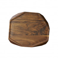 Noyer cutting board 36x32x2 cm with juice groove - walnut wood
