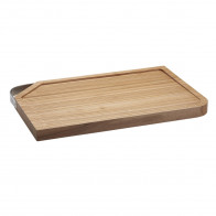 Rösle Cutting Board 48x32 cm - Elm Wood with Stainless Steel Handle