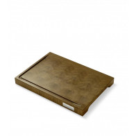 Nesmuk Cutting Board L with Juice Groove - Smoked Oak End Grain