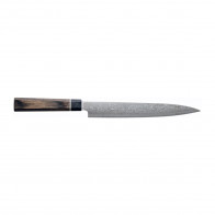 Suncraft Senzo Black Sashimi Knife 21 cm - Damascus Steel - Pakkawood Handle