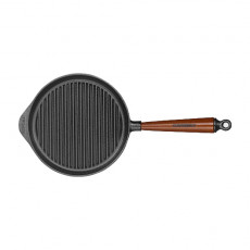 Skeppshult Traditional Grill Pan 22 cm - Cast Iron with Beechwood Handle