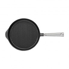 Skeppshult Professional Grill Pan 25 cm - Cast Iron with Stainless Steel Handle