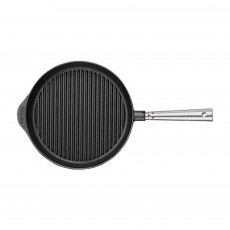 Skeppshult Professional Grill Pan 25 cm - Cast Iron with Stainless Steel Handle