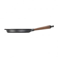 Skeppshult Walnut Grill Pan 25 cm - Cast Iron with Walnut Wood Handle