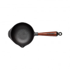 Skeppshult Traditional Saucepan / Skillet 16 cm / 1 L - Cast Iron with Beechwood Handle